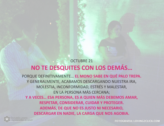 No te desquites con los demás...